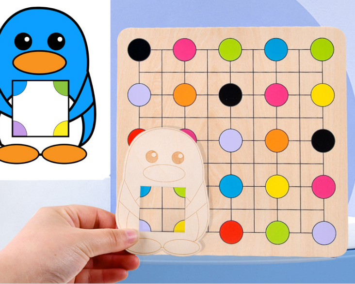 Đồ chơi trí tuệ gỗ an toàn cho bé,bộ trò chơi tư duy chim cánh cụt phù hợp trẻ em từ 3 tuổi phát triển tư duy logic-Dochoigiatot