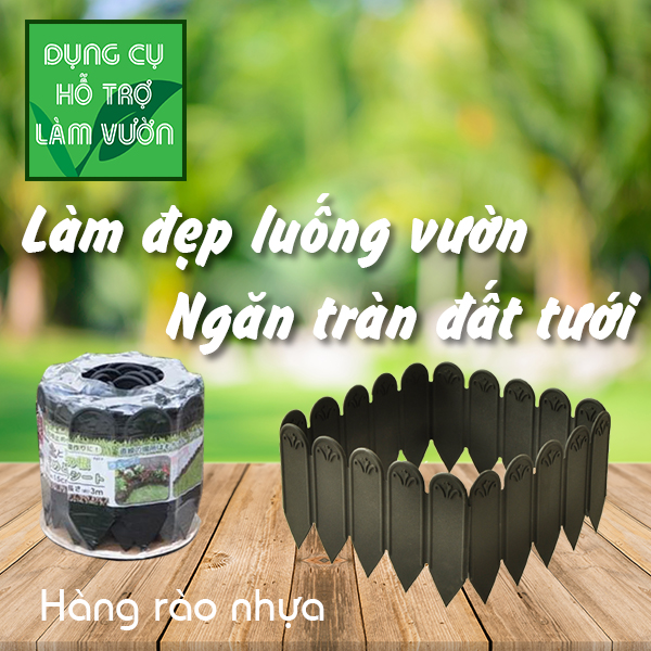 HÀNG RÀO NHỰA CAO 15CM, DÀI 3 MET - ĐEN