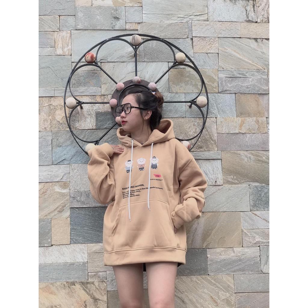 ÁO KHOÁC NỈ HOODIE GẤU NAM NỮ UNISEX - GIN STORE