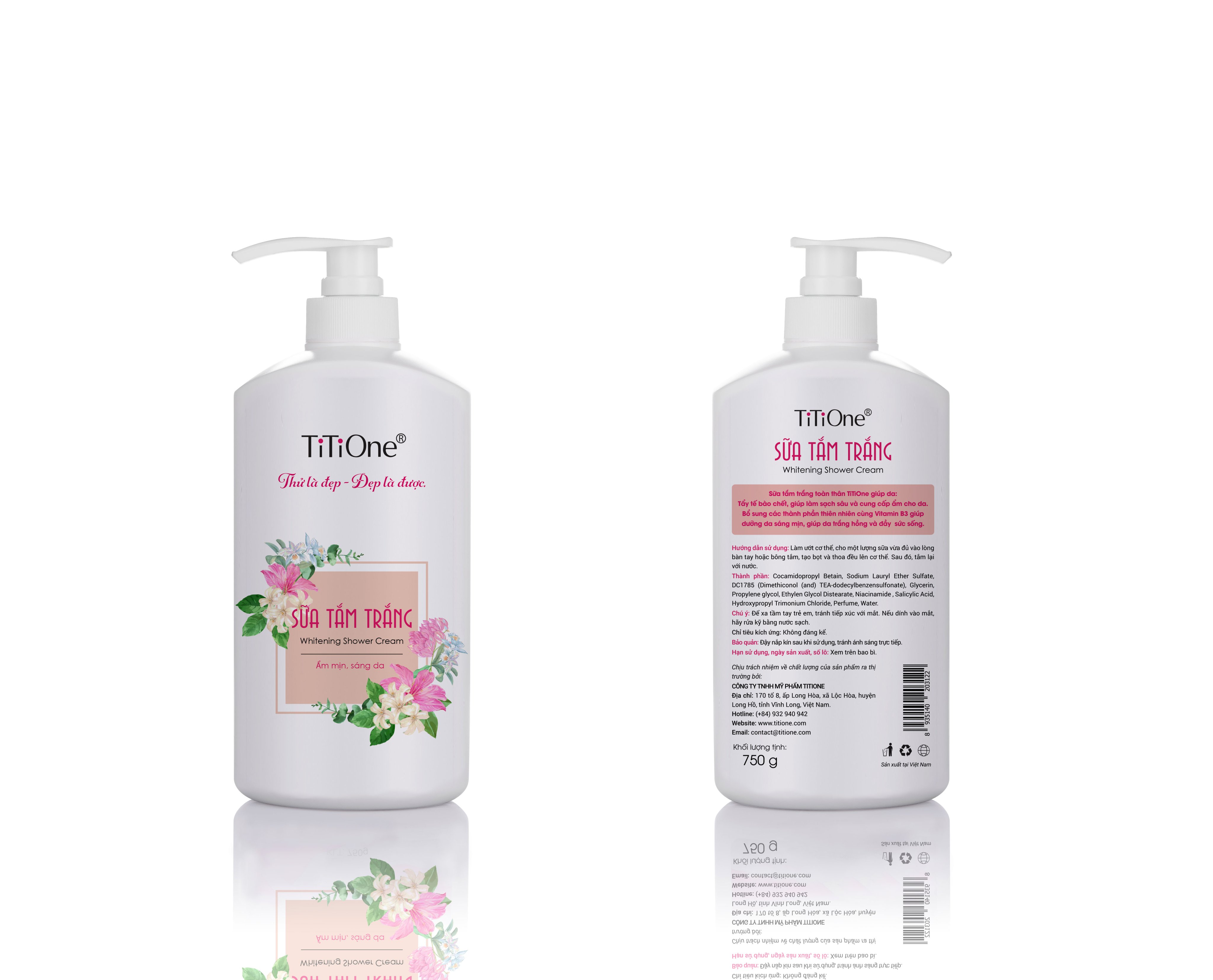 Sữa tắm trắng da TiTiOne 750g