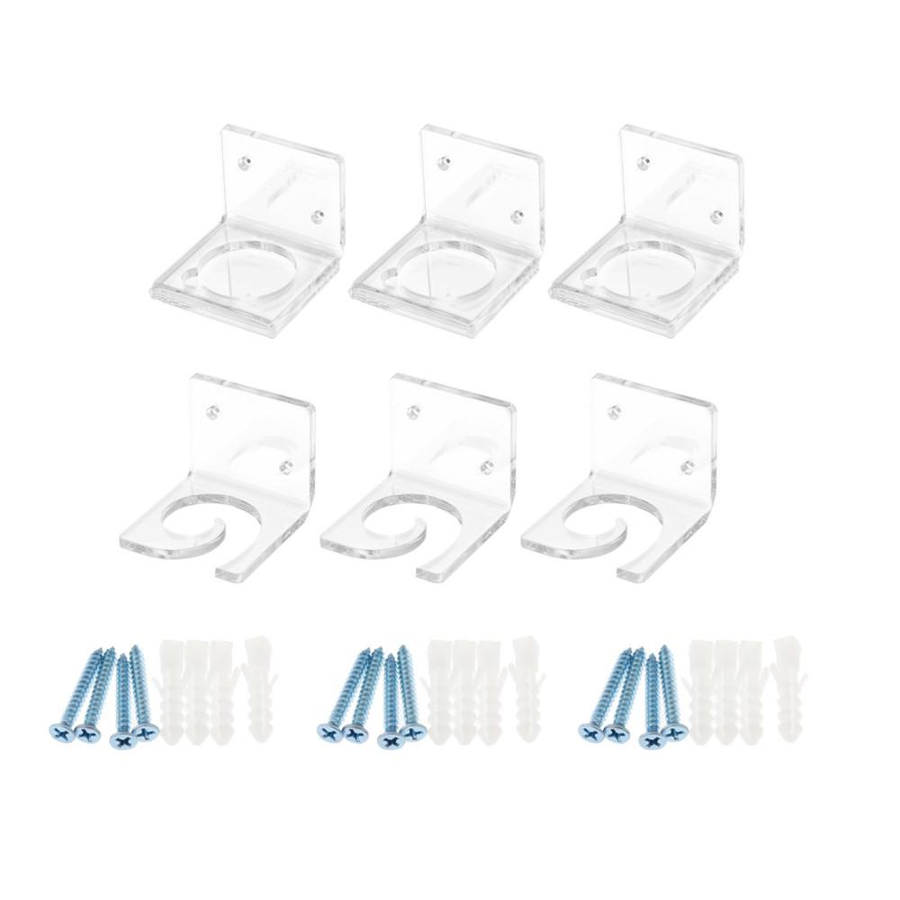 3 Set giá đỡ acrylic trong suốt treo tường trưng bày cần câu cá kiểu đứng