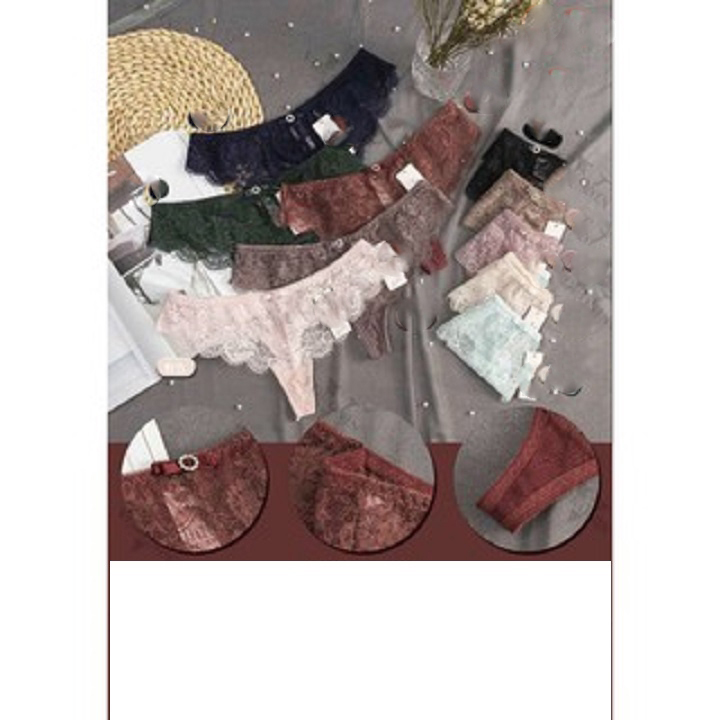 COMBO 5 QUẦN LÓT LỌT KHE REN SIÊU XINH - B8005