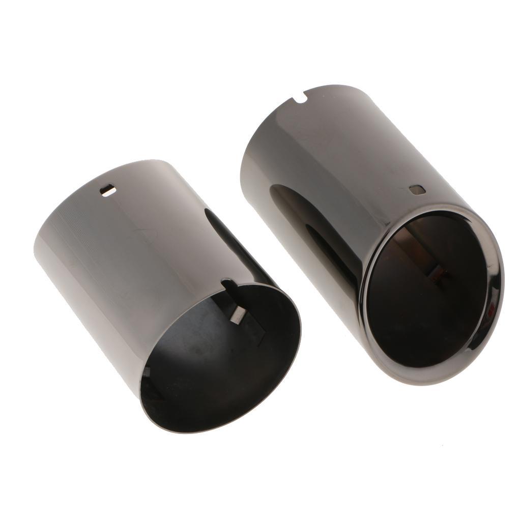 Stainless Steel Exhaust Pipe Tail Tip for 12-16 Black