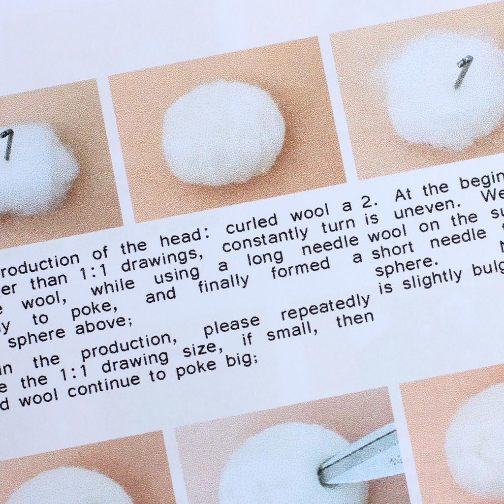 1 Set 3D Cat Felting Kit Felting Wool Handmade for Decor