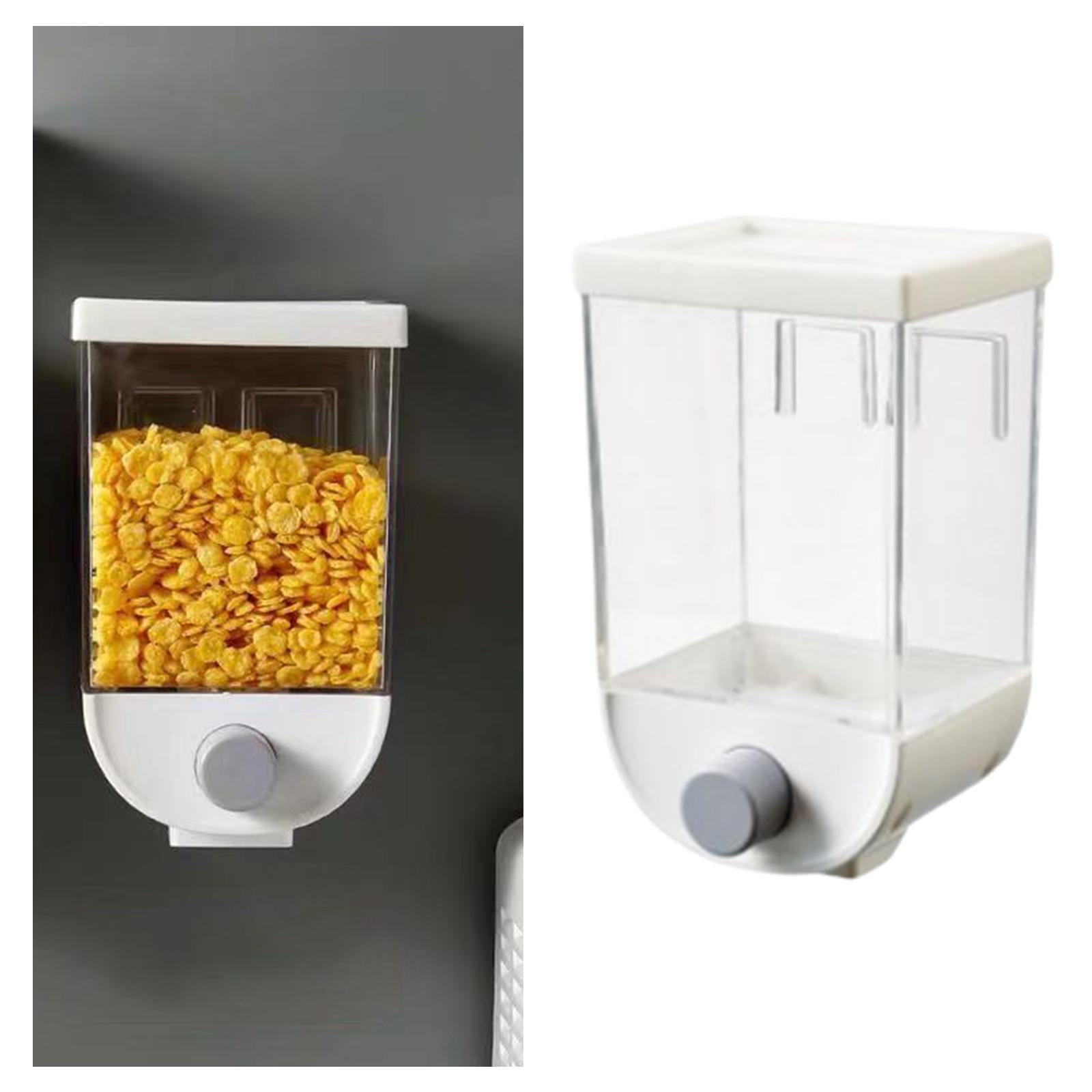 Wall-Mounted Food Dispenser Food Storage Container for Grain Rice Dry Food