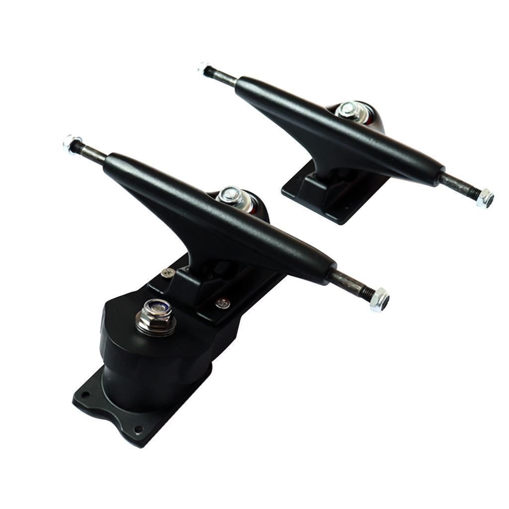 1 Pair Skateboard Trucks 6.25 inch Black/Silver Bushings Mounting Hardware for Longboard Decks Cruise
