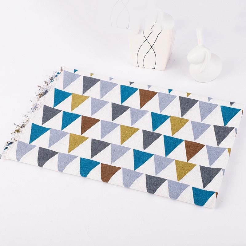 Vải Bố Vải Canvas Làm Rèm, Khăn Bàn, Tấm Phủ Và Phông Nền Chụp Ảnh Hoạ Tiết Tam Giác