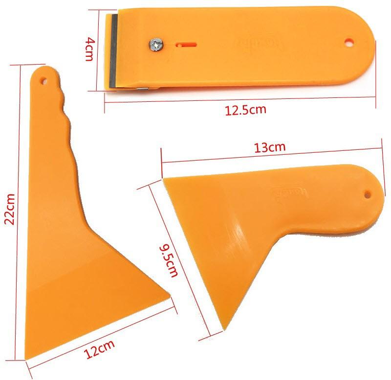 Trọn Bộ 7 món dụng cụ,tấm,miếng,dao nhựa hỗ trợ dán decal trang trí xe - RX30