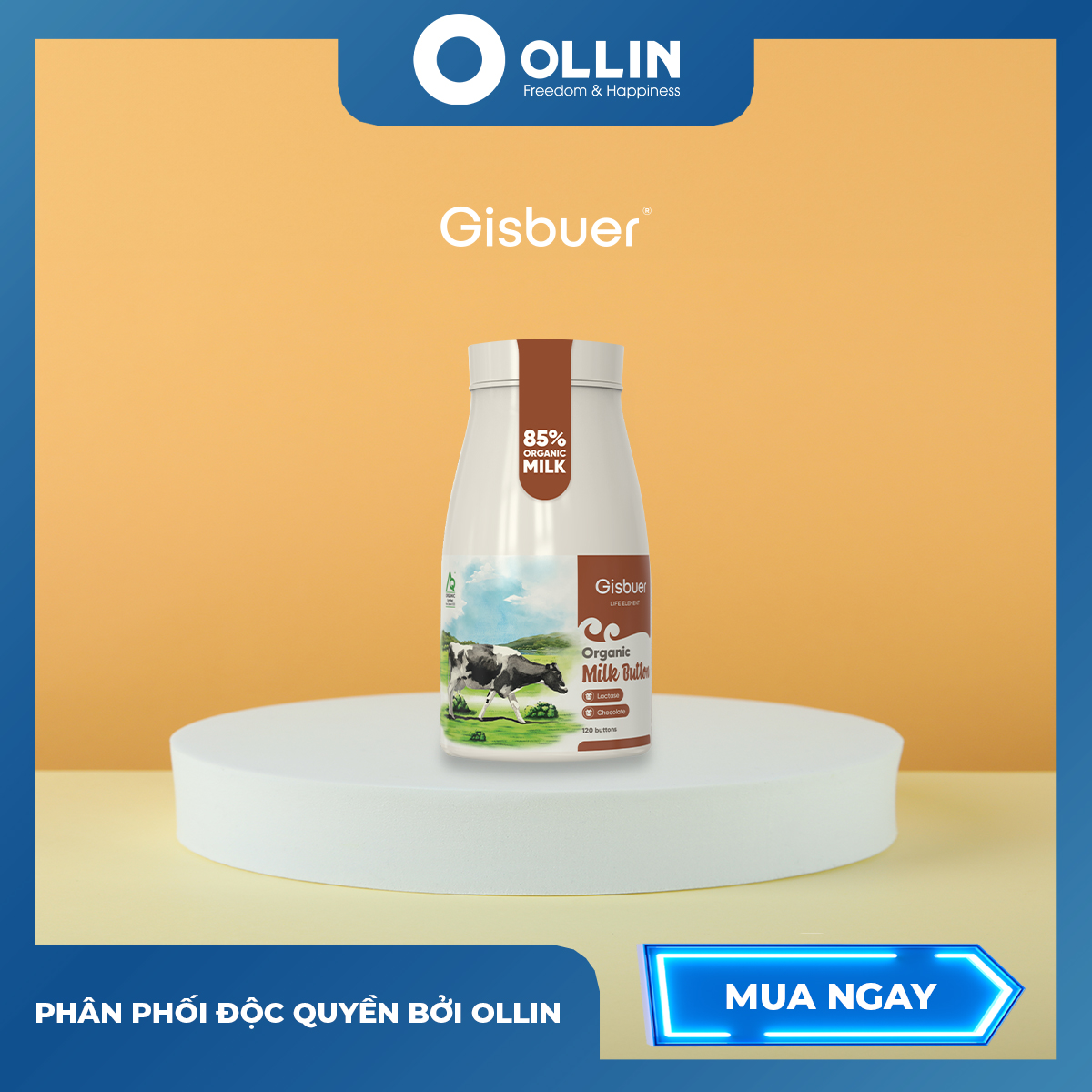 Gisbuer- Viên sữa organic New Zealand