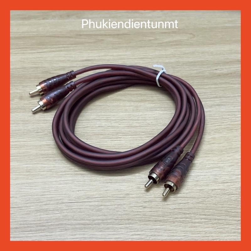 Dây cáp audio 2 ra 2 nâu lõi đồng