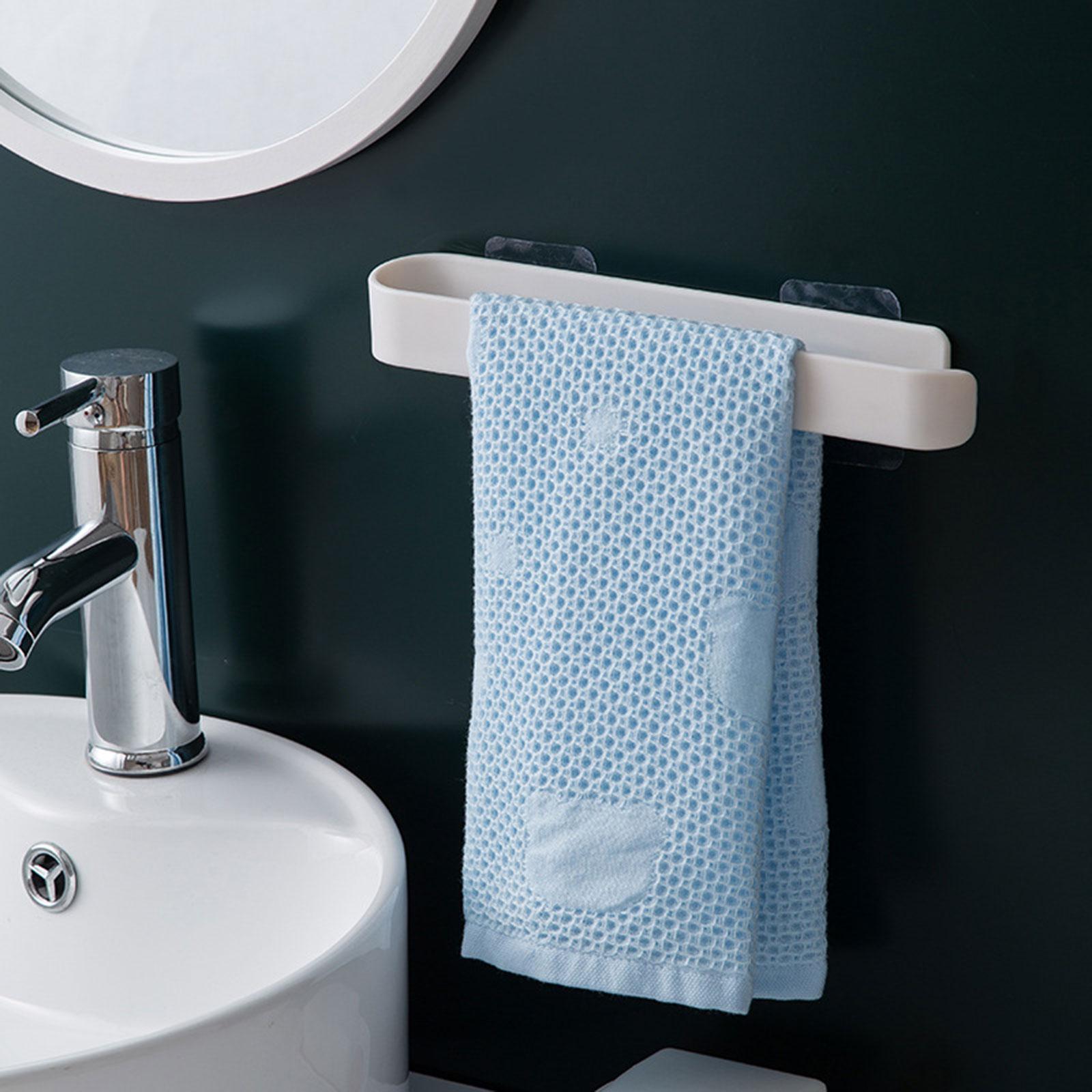 Multifunctional Bath Towel Holder Wall Storage Rack Hanging Storage Shelf for Kitchen Bathroom