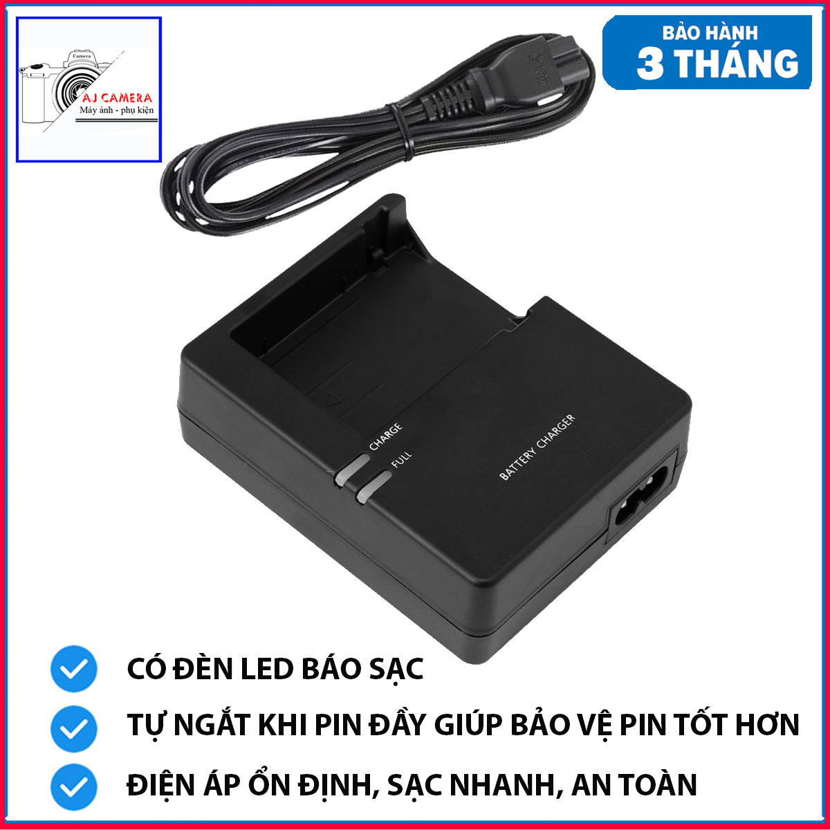 Sạc pin for Canon LP-E8 tự ngắt khi pin đầy dùng cho máy ảnh Canon EOS 550D 600D 650D 700D Kiss X4 X5 X6i Rebel T2i T3i T4i T5i