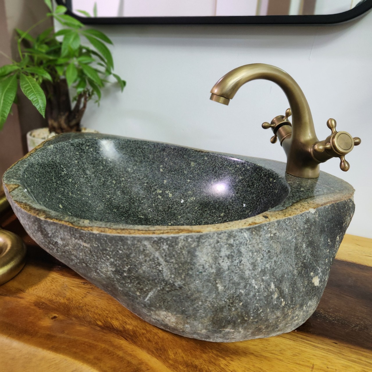 Chậu Lavabo đá cuội tự nhiên