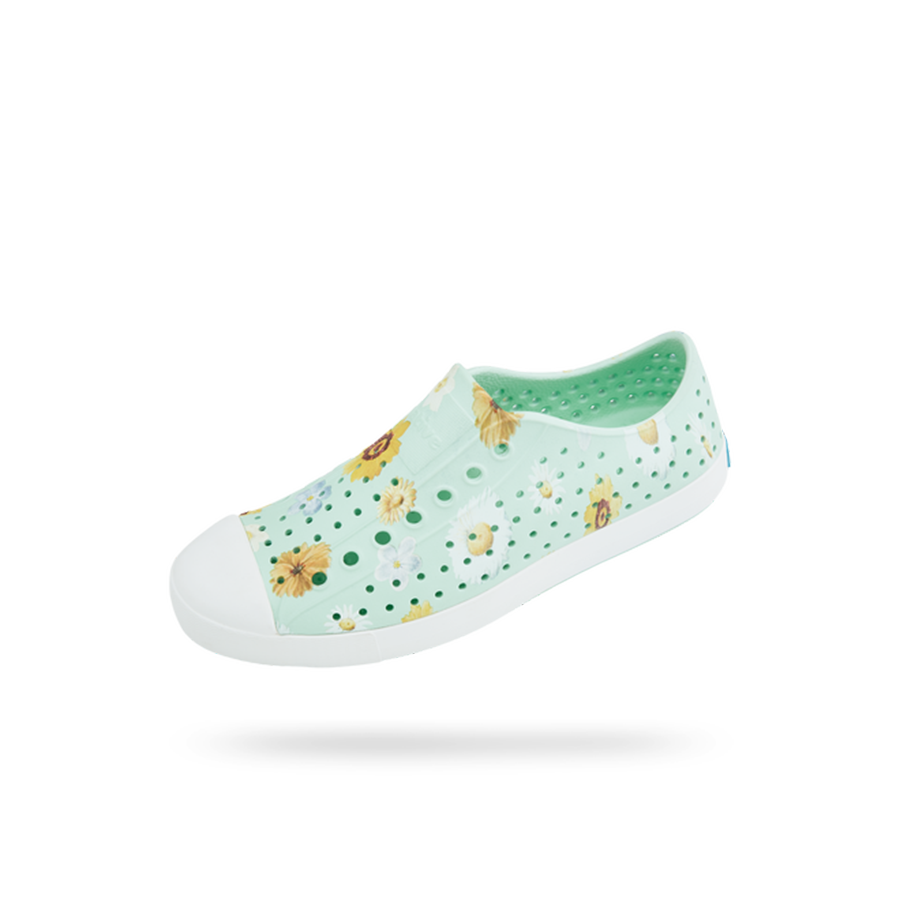 Giày Lười Unisex NATIVE Jefferson Print - Celtuse Green/ Shell White/ Memento Floral - 34.5