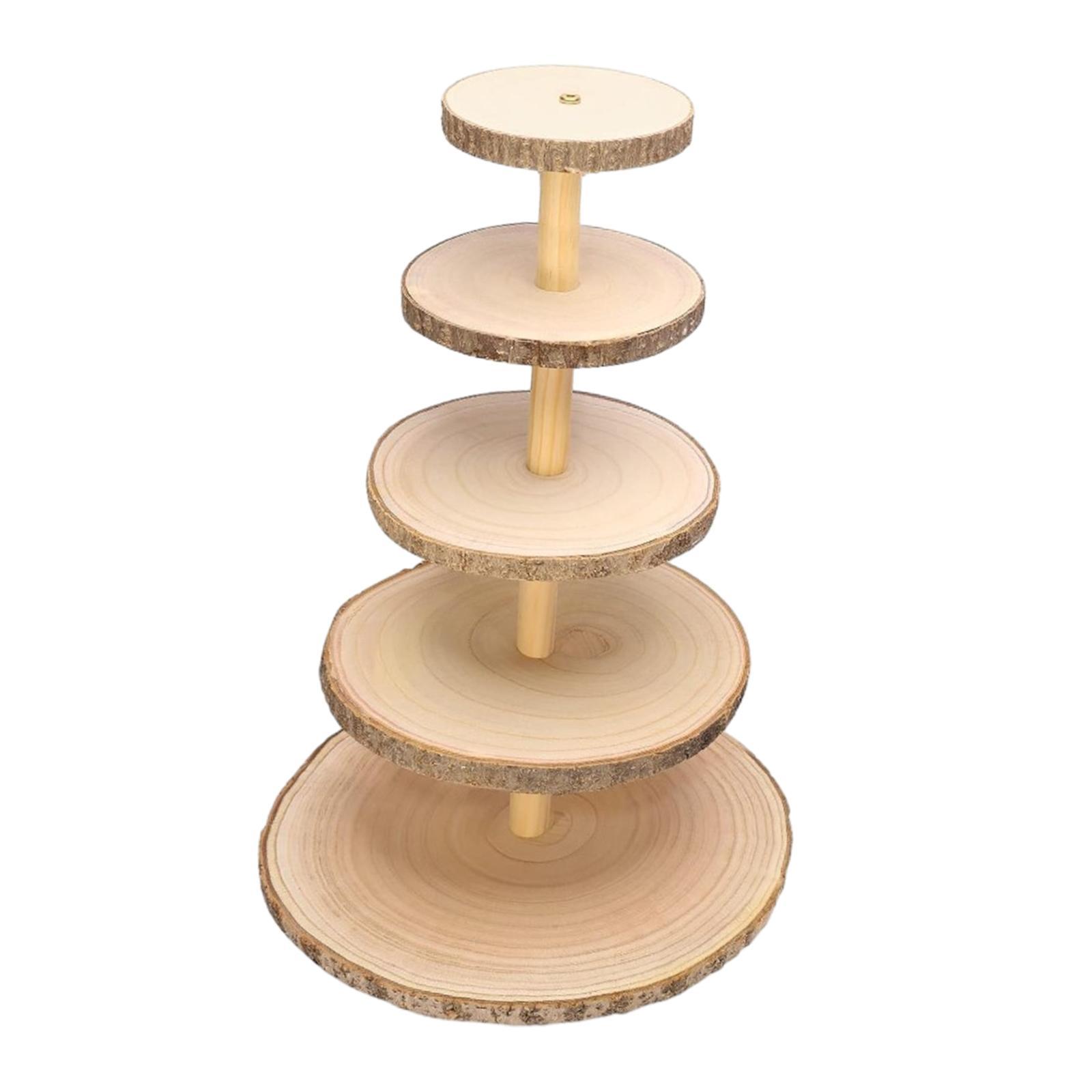 Wood Cupcake Stand Holder Party Home Dessert Display Stand