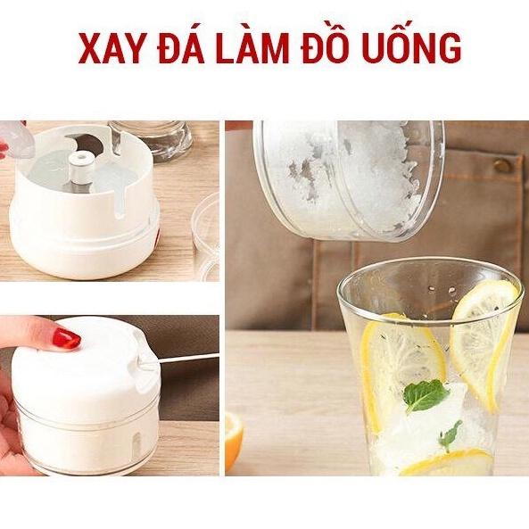 Máy Xay Tỏi Ớt , Giật Dây Cầm Tay Đa Năng Mini Food Chopper, Sử Dụng Dễ Dàng Tiện Lợi