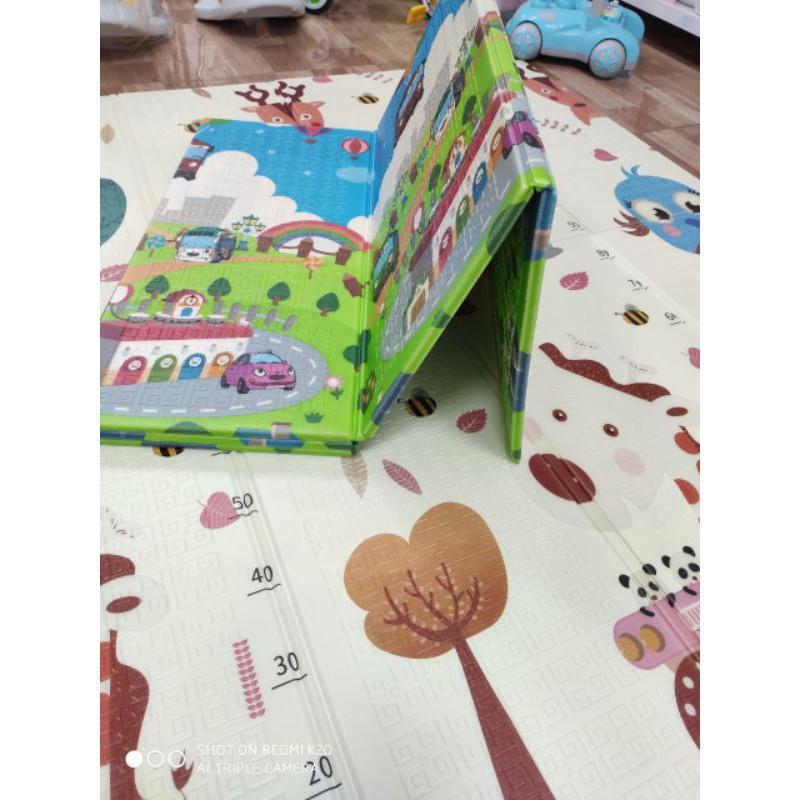 Thảm xốp XPE gập gọn chống thấm dùng 2 mặt size to nhất 1m8×2m cho bé