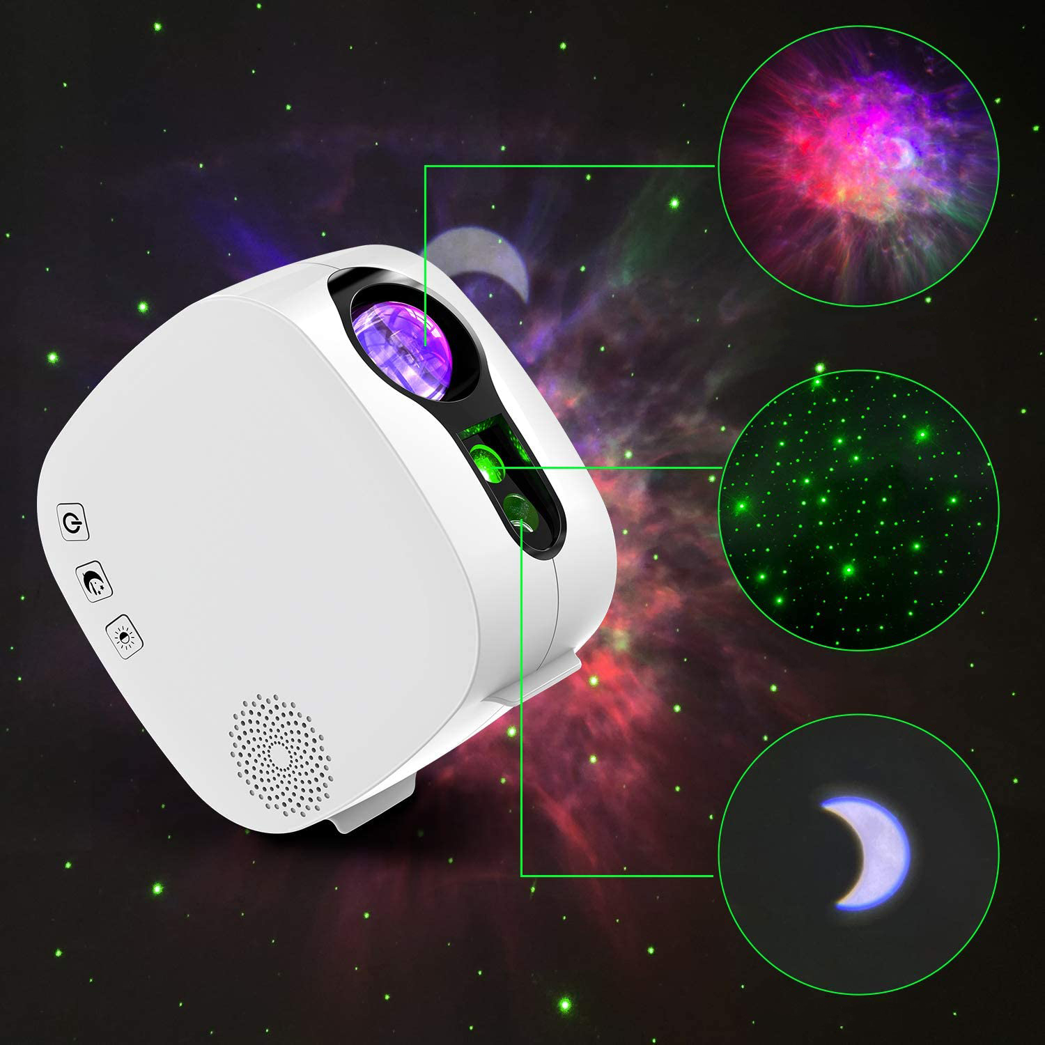 Đèn thiên hà v2 có loa bluetooth thế hệ mới, - D1462