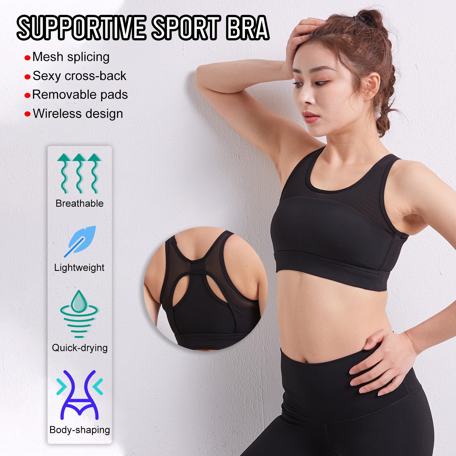 Bra dành cho nữ tập gym, yoga, chất liệu thoáng khí, thấm mồ hôi