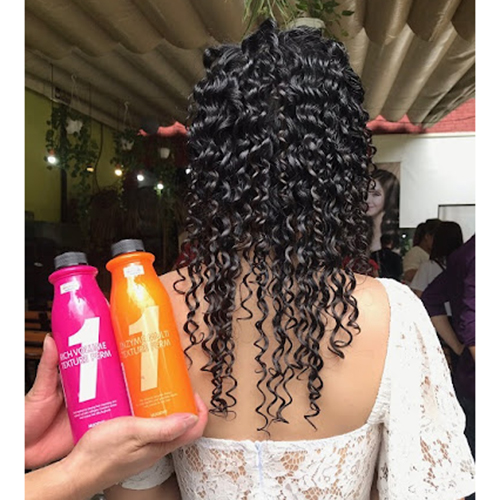 Uốn lanh, uốn nguội, uốn đa năng thảo dược Rich Volume Texture Perm 500ml - Dành cho tóc thường và khỏe tặng móc khóa