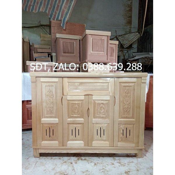 (Freeship - Miễn phí vận chuyển ) Tủ Giày Gỗ Sồi Trắng 4 cánh