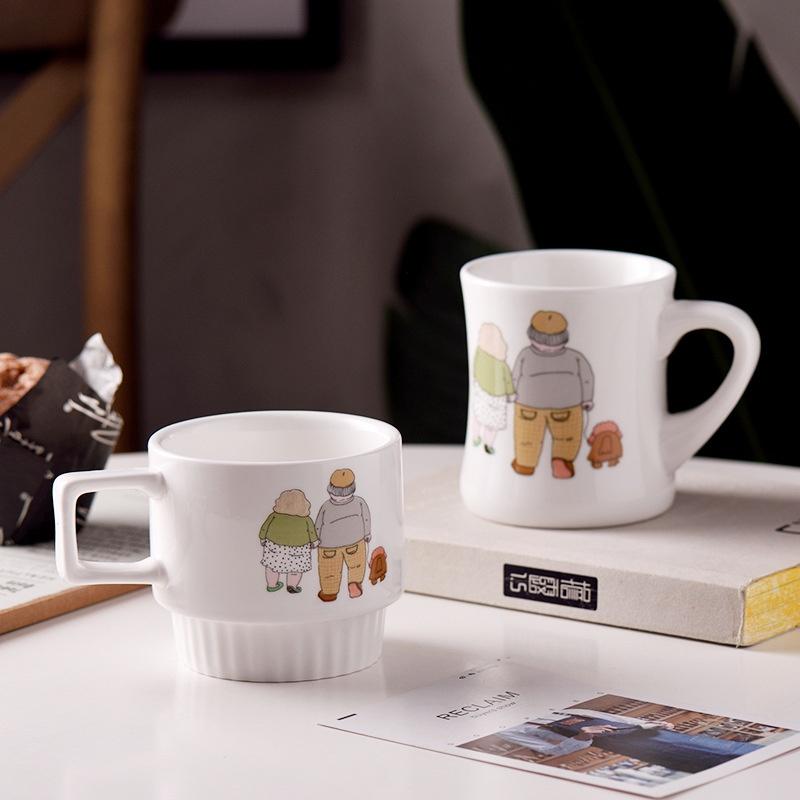 Cốc uống cafe, cốc sứ uống trà ý nghĩa bên nhau trọn đời 300ml