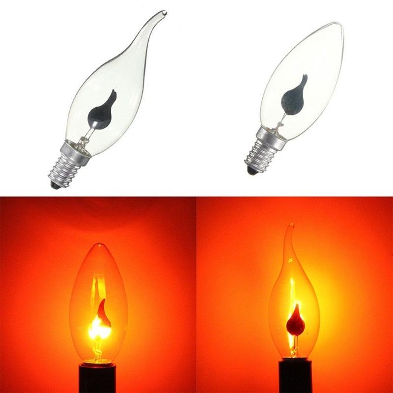 Bóng Đèn LED E14 E27 Tiết Kiệm Năng Lượng Tạo Hiệu Ứng Ngọn Lửa Trang Trí Tiệc Giáng Sinh Năm Mới