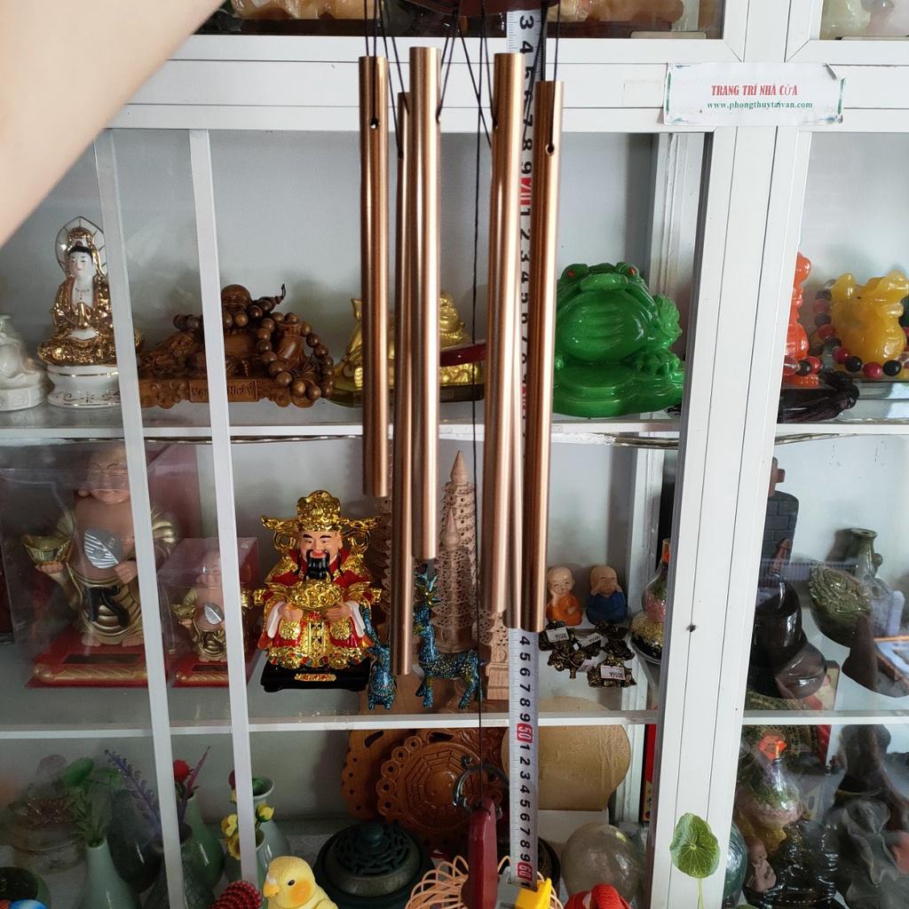 Chuôn gió Ống kim loại 6 ống vàng-Phong Thủy