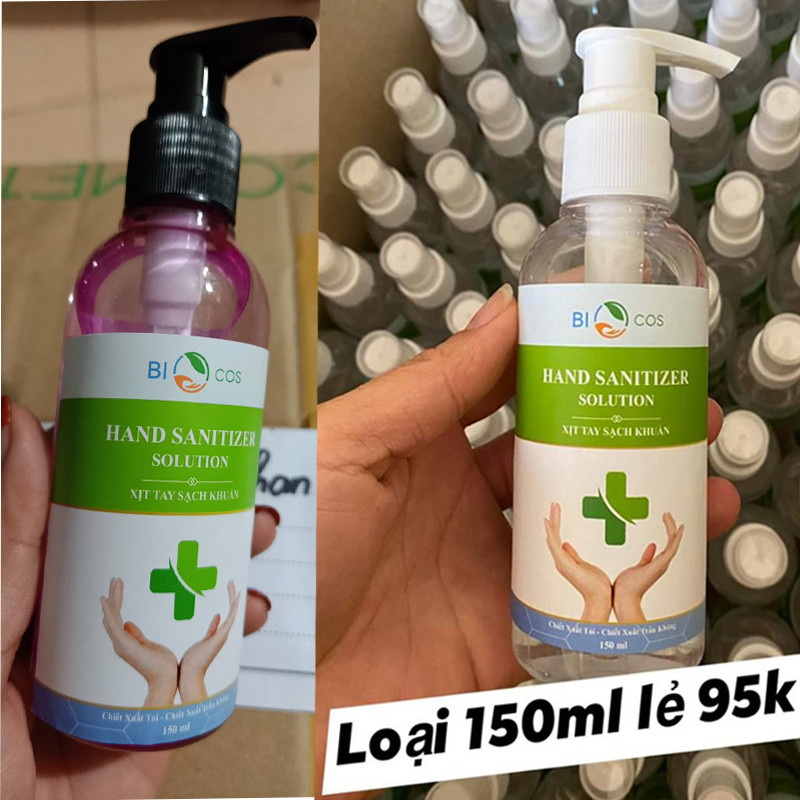 COMBO 2 CHAI XỊT RỬA TAY SẠCH KHUẨN BIOCOS HAND SANITIZER SOLUTION CHAI 150ML*2(Shop giao màu ngẫu nhiên)