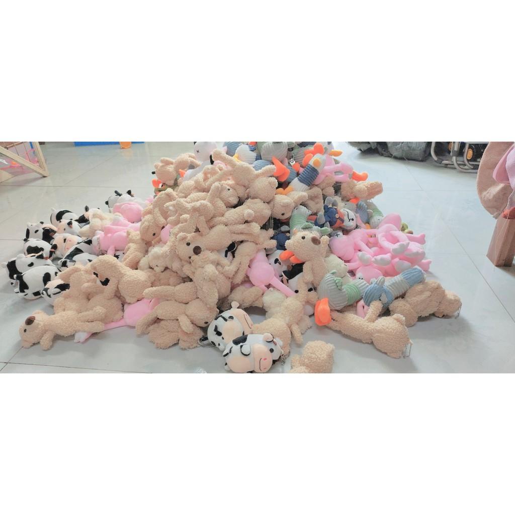 Móc Khóa Thú Bông Treo Balo Túi Xách Treo Chìa Khóa gấu nâu