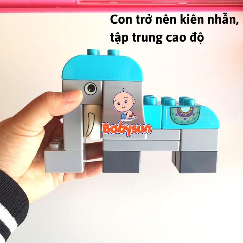 Mô hình lắp ráp con vật 3D, đồ chơi xếp hình sáng tạo 102 chi tiết