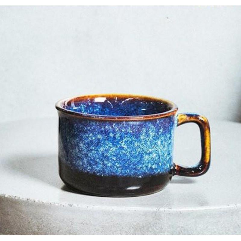 Cốc Cafe 8x5cm dung tích 100ml Men Xanh Hoả Biến - Cốc Gốm Sứ Cao Cấp Bát Tràng
