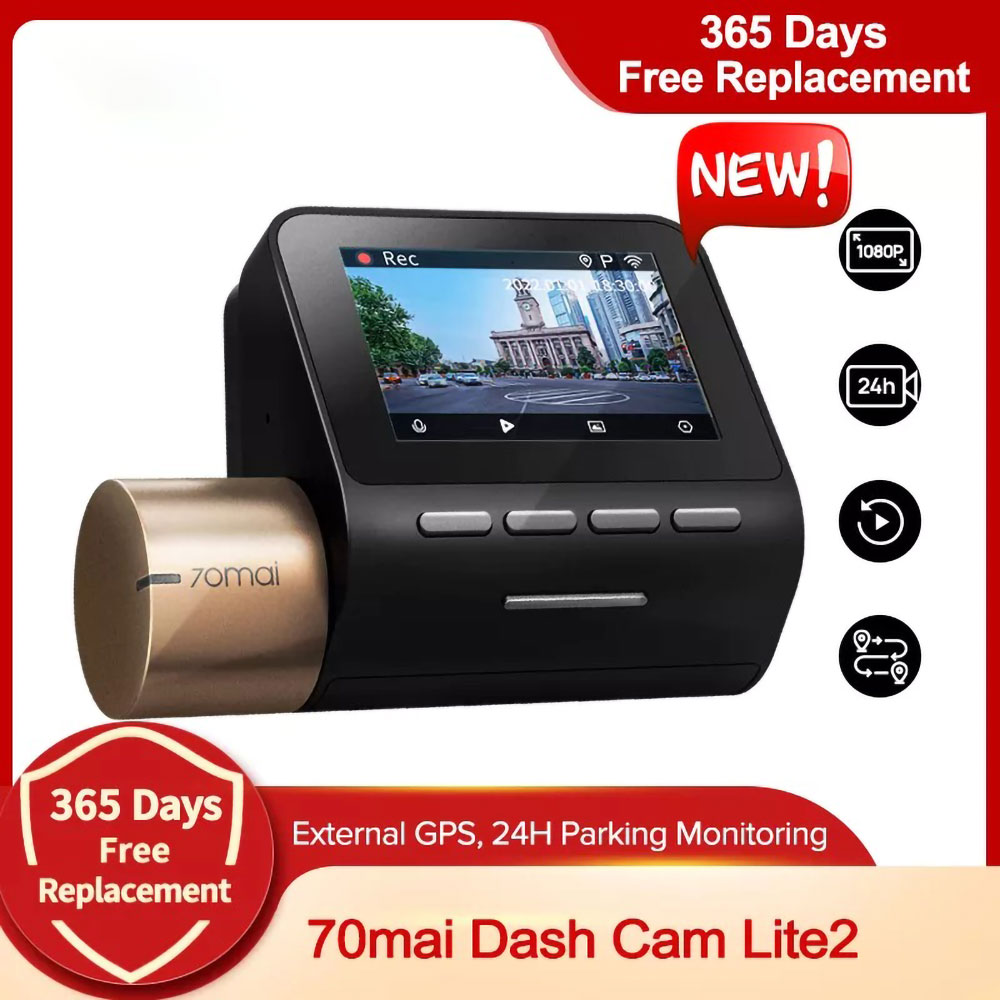 Camera hành trình ô tô Xiaomi 70MAI Dash Cam Lite 2 Midrive D10( bản quốc tế ) - Hàng nhập khẩu