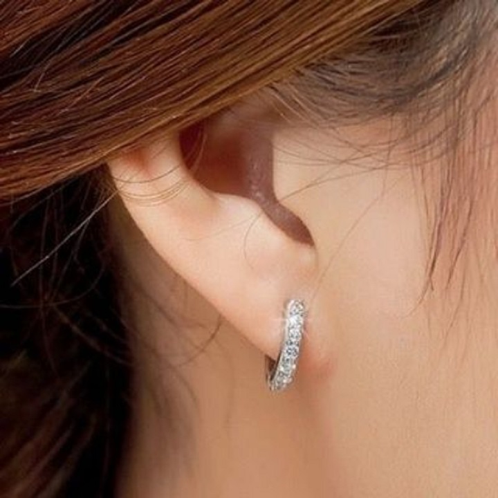 Bông tai nữ đính hạt đá zircon sang trọng siêu đẹp