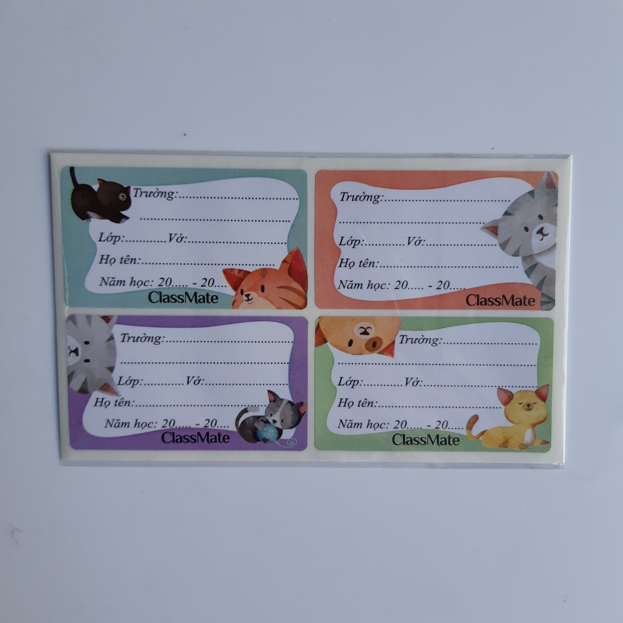 Nhãn vở Classmate nhiều họa tiết khác nhau NT204/NT205/NT211