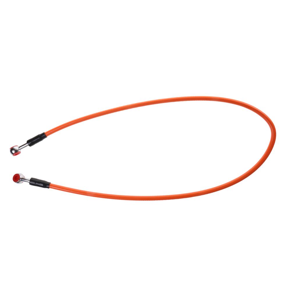 90cm Motorcycle Braided Steel Brake Clutch Oil Hose Line Pipe - Orange