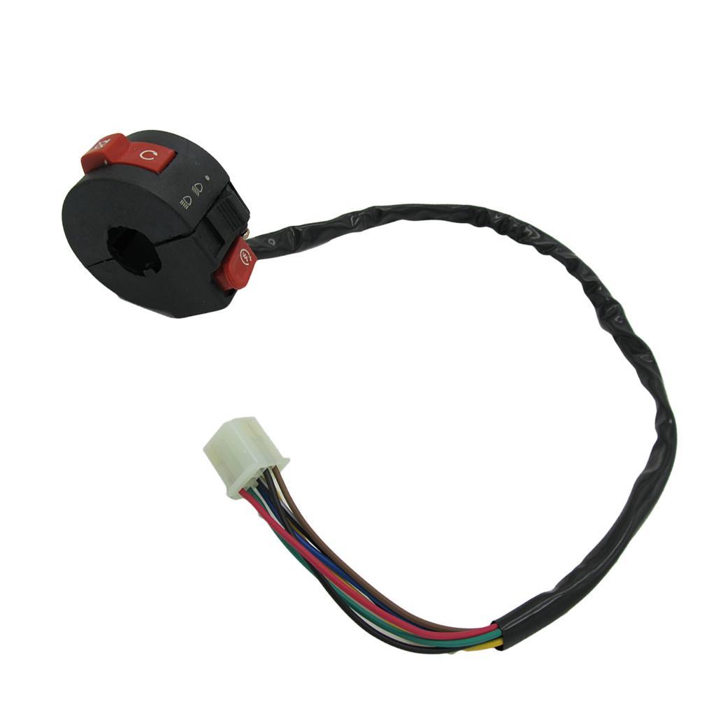 3-Function Left Handlebar Switch for 50 70 90 110 125cc ATV  Wheeler