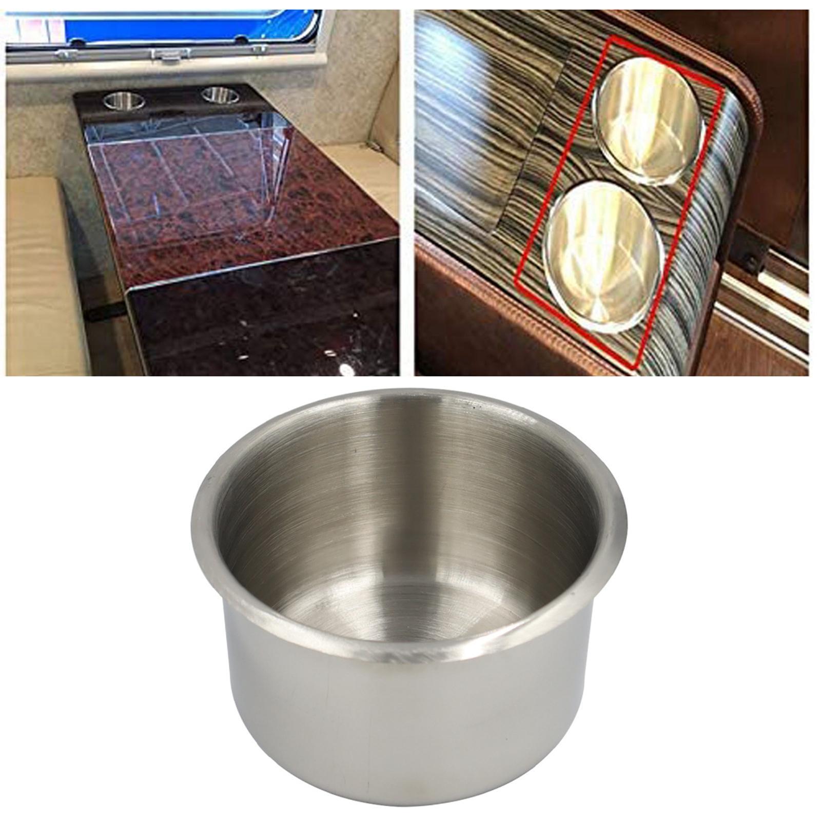 Stainless Steel Beverage Cup Drink Holder Marine Boat Truck Camper 6.8x5.5CM