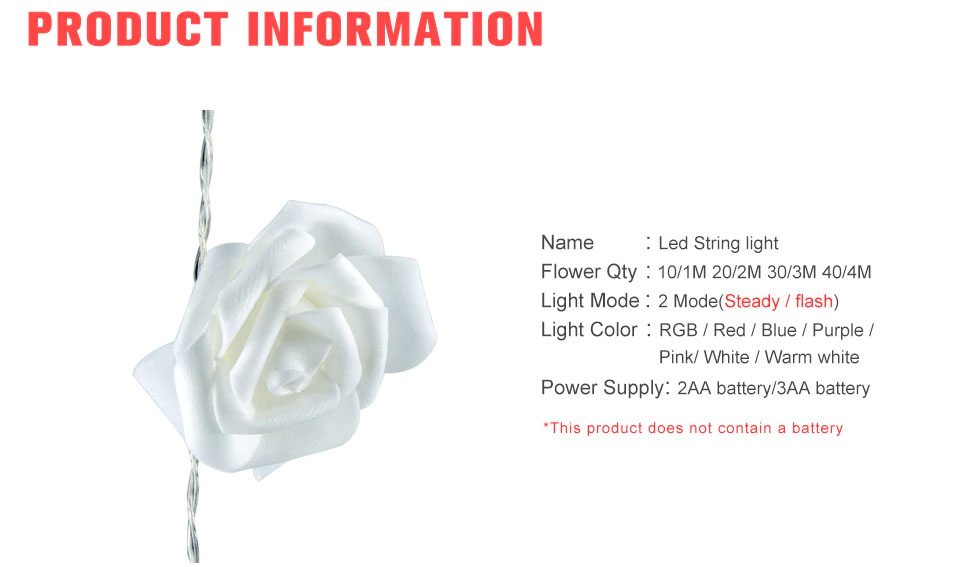 Đèn led trang trí hoa hồng tình yêu 10 bông, 20 bông