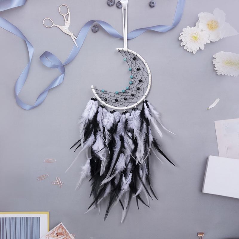 Bùa bắt giấc mơ, dreamcatcher , chuông gió trang trí gắn lông vũ trang trí ( full màu )