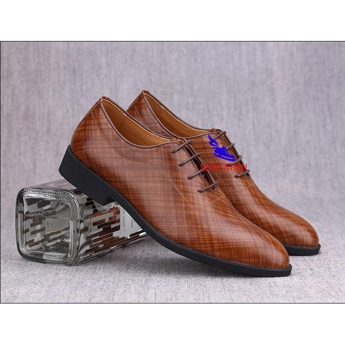 Minh Nhân-Giày Tây nam da bò Oxford Shoes giày buộc dây công sở nam tây nam giá rẻ da bò cao cấp Đẹp Thời trang B-4