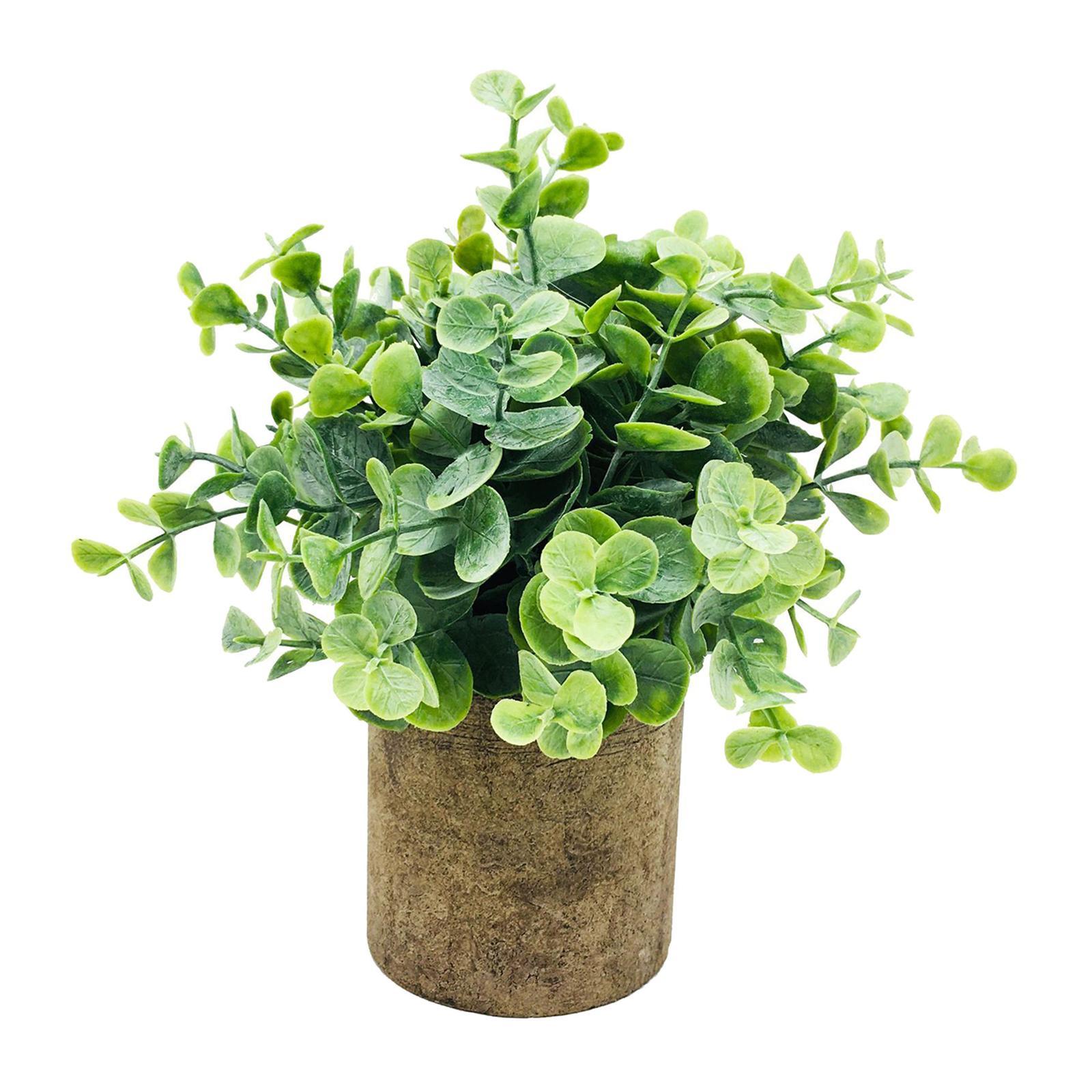 Artificial Eucalyptus Bonsai Fake Plants in Pot Garden Wedding Decoration