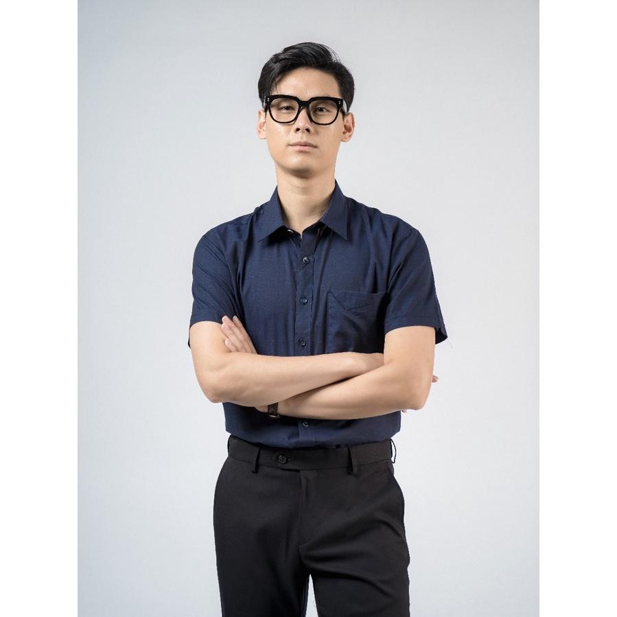 OWEN - Áo sơ mi ngắn tay Owen REGULAR FIT chất SỢI TRE MÀU XANH THAN 220133