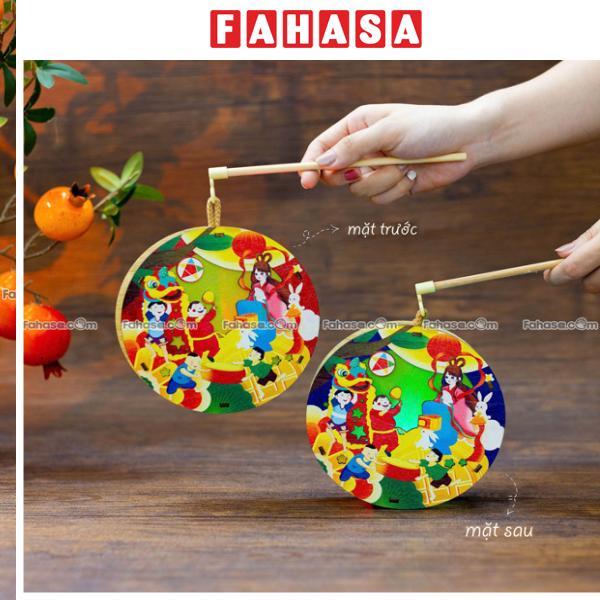 Lồng Đèn Trung Thu Gỗ 2 Mặt Màu - Bách Mộc - Phá Cỗ