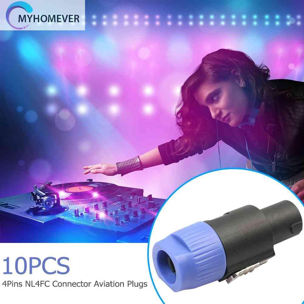 Set 10 Đầu Nối Dây Cáp Âm Thanh 4 Cực 4 Chấu NL4FC