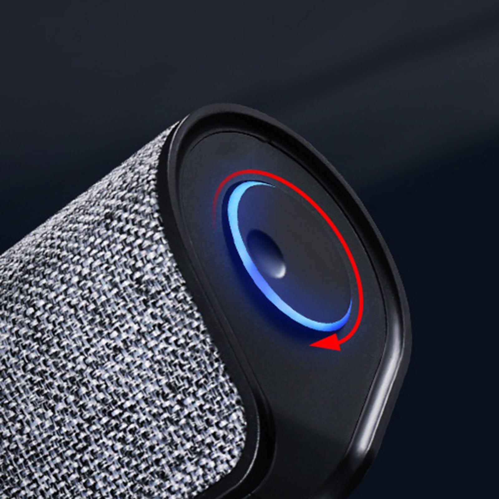 Wired USB Powered Sound Bar Computer Speakers 2.0 Stereo Sound Effect Black