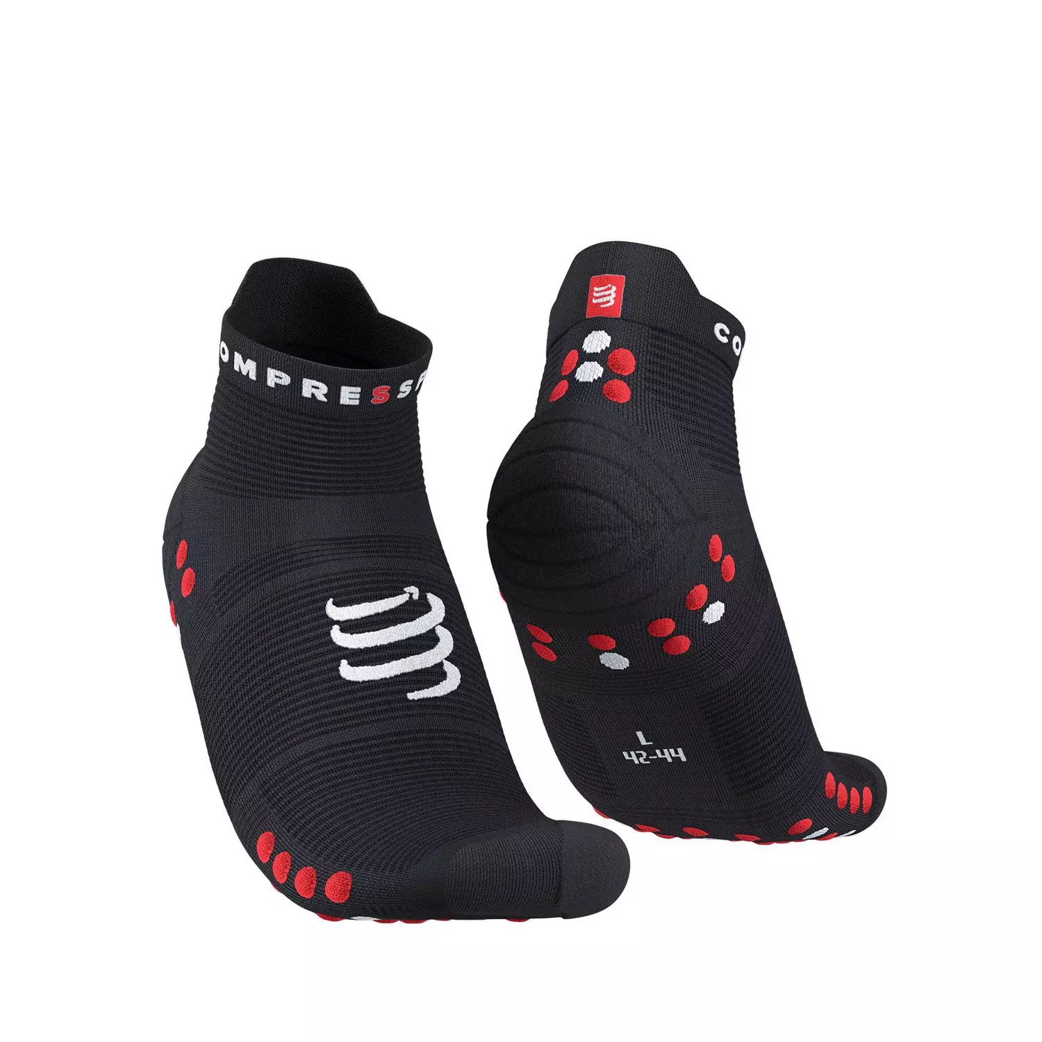 Vớ chạy bộ Compressport Pro Racing Socks V4.0 – Run Low - Màu đen