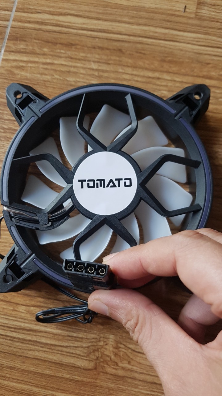 Quạt tản nhiệt RGB, Fan Case TOMATO, nguồn trực tiếp - hàng nhập khẩu