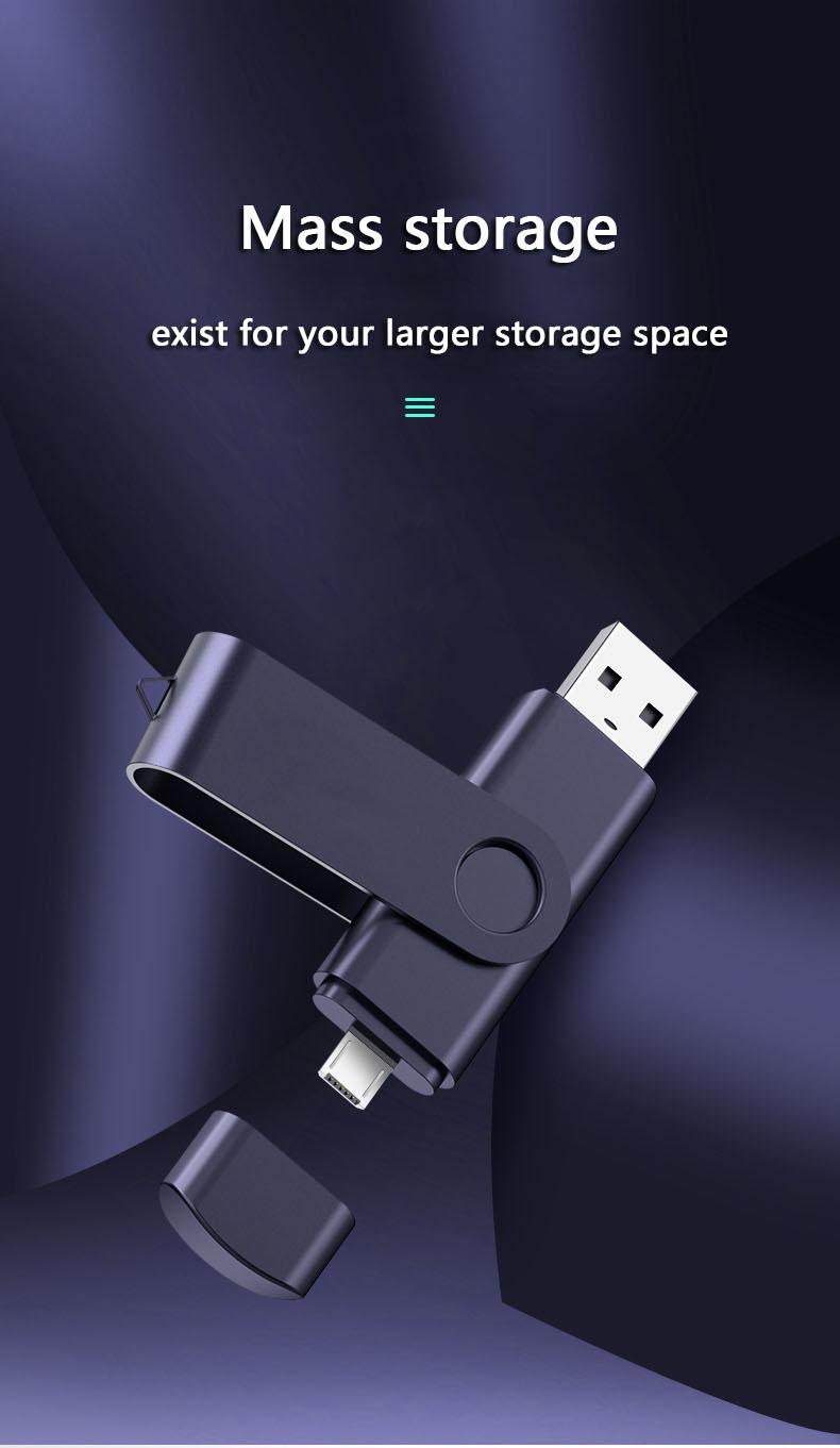 Portable OTG USB 2TB Flash Drive Type C / Micro Pen Drive 2TB USB Stick 3.0 Pendrive 2TB U Disk For PC Laptop Mobile Phone