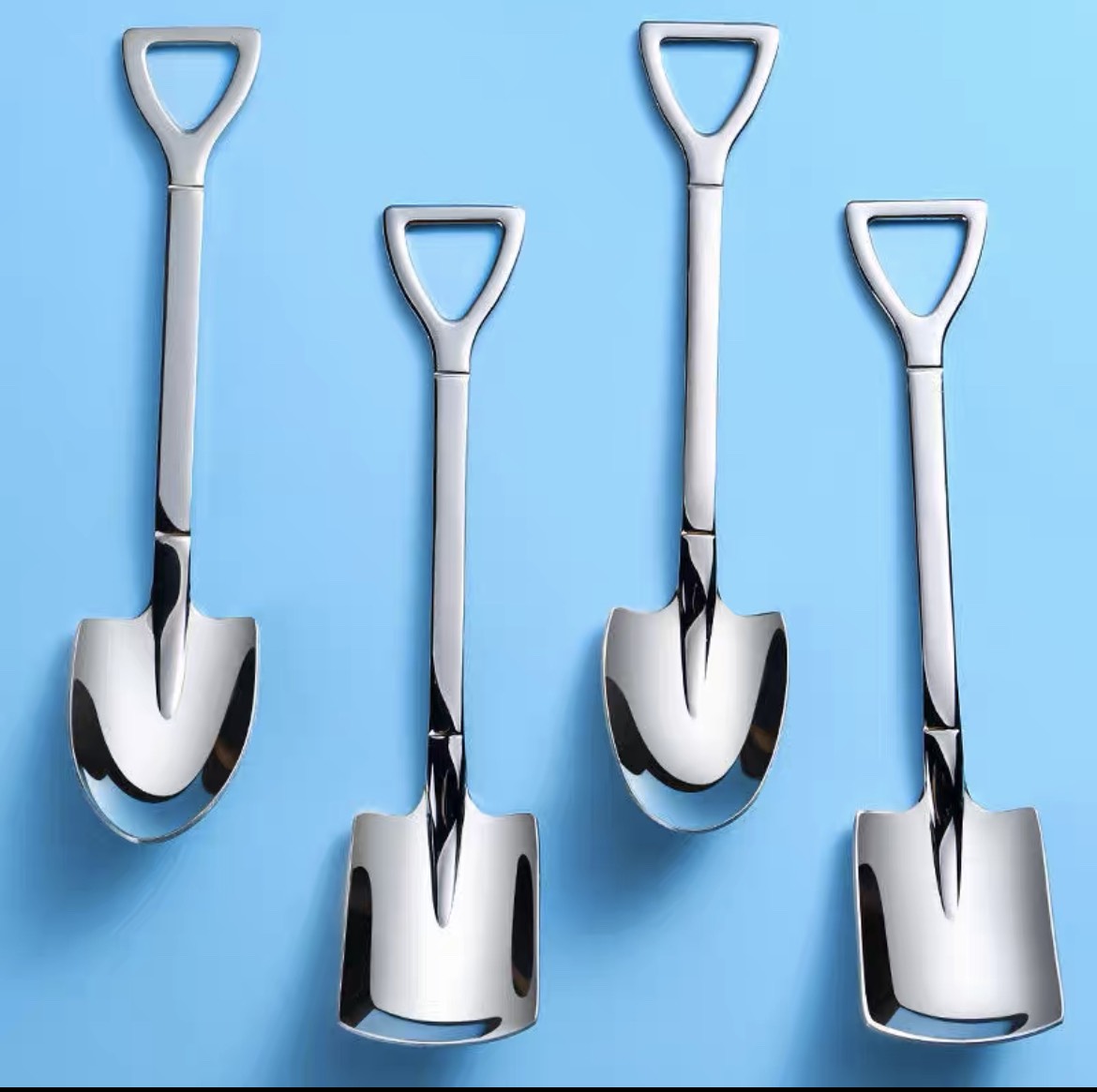 Thìa hình xẻng độc đáo múc kem - Muỗng xúc đồ ăn chất liệu inox không gỉ cao cấp